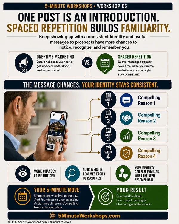 WS05 4:5 — Why Spaced Repetition Beats One-Time Marketing