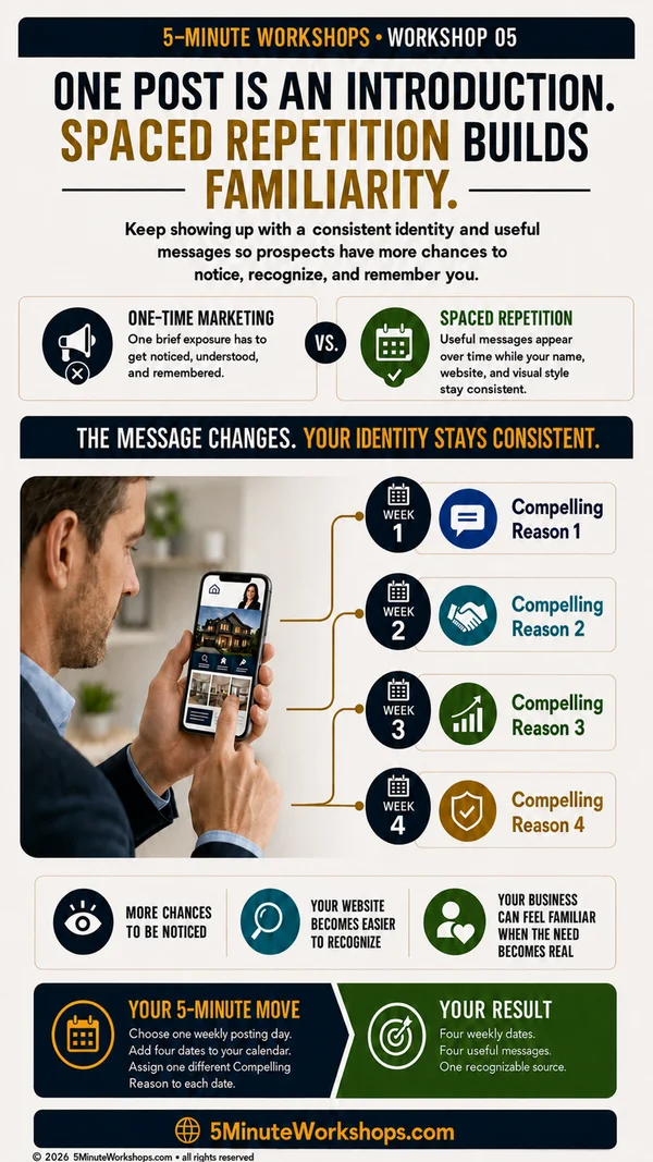 WS05 9:16 — Why Spaced Repetition Beats One-Time Marketing