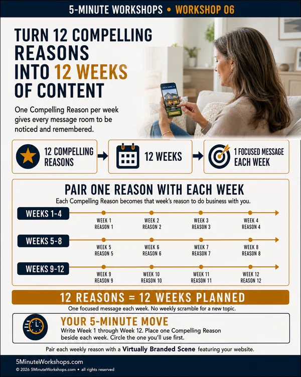 WS06 4:5 — How to Turn 12 Compelling Reasons Into 12 Weeks of Content
