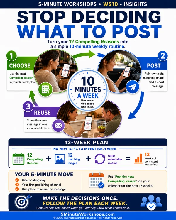 WS10 4:5 — The Simple 10-Minute Weekly Posting Plan